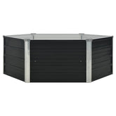 Anthracite Raised Garden Bed 50.8x50.8x17.7 Galvanized Steel Outdoor Planter